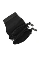 Male Black Leather Messenger Bag | Derimod