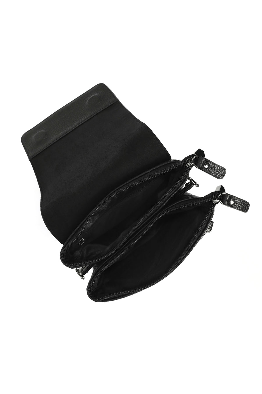 Male Black Leather Messenger Bag