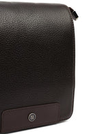 Male Brown Leather Messenger Bag | Derimod