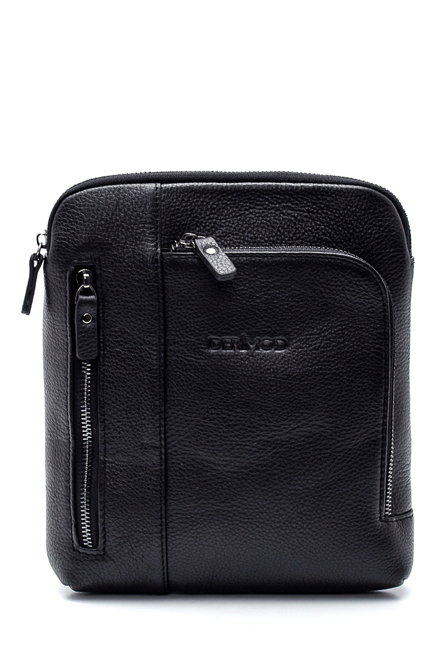 Men's Black Leather Messenger Bag 21SBD3102FT | Derimod