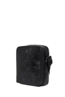 Erkek Siyah Kroko Deri Postacı Çantası | Derimod