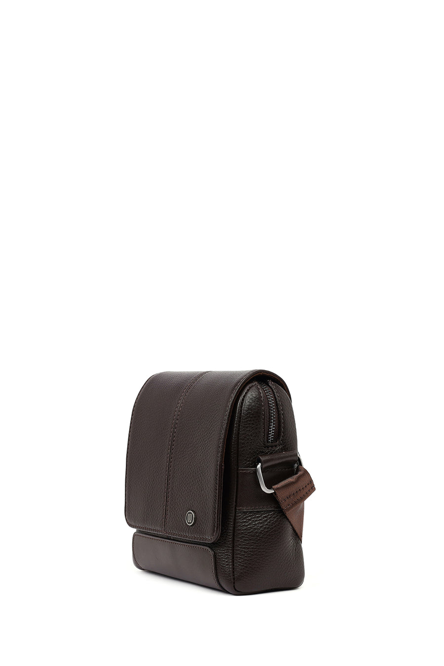 Male Brown Leather Messenger Bag