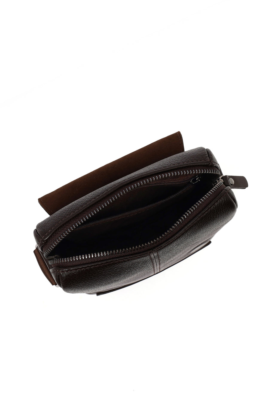 Male Brown Leather Messenger Bag
