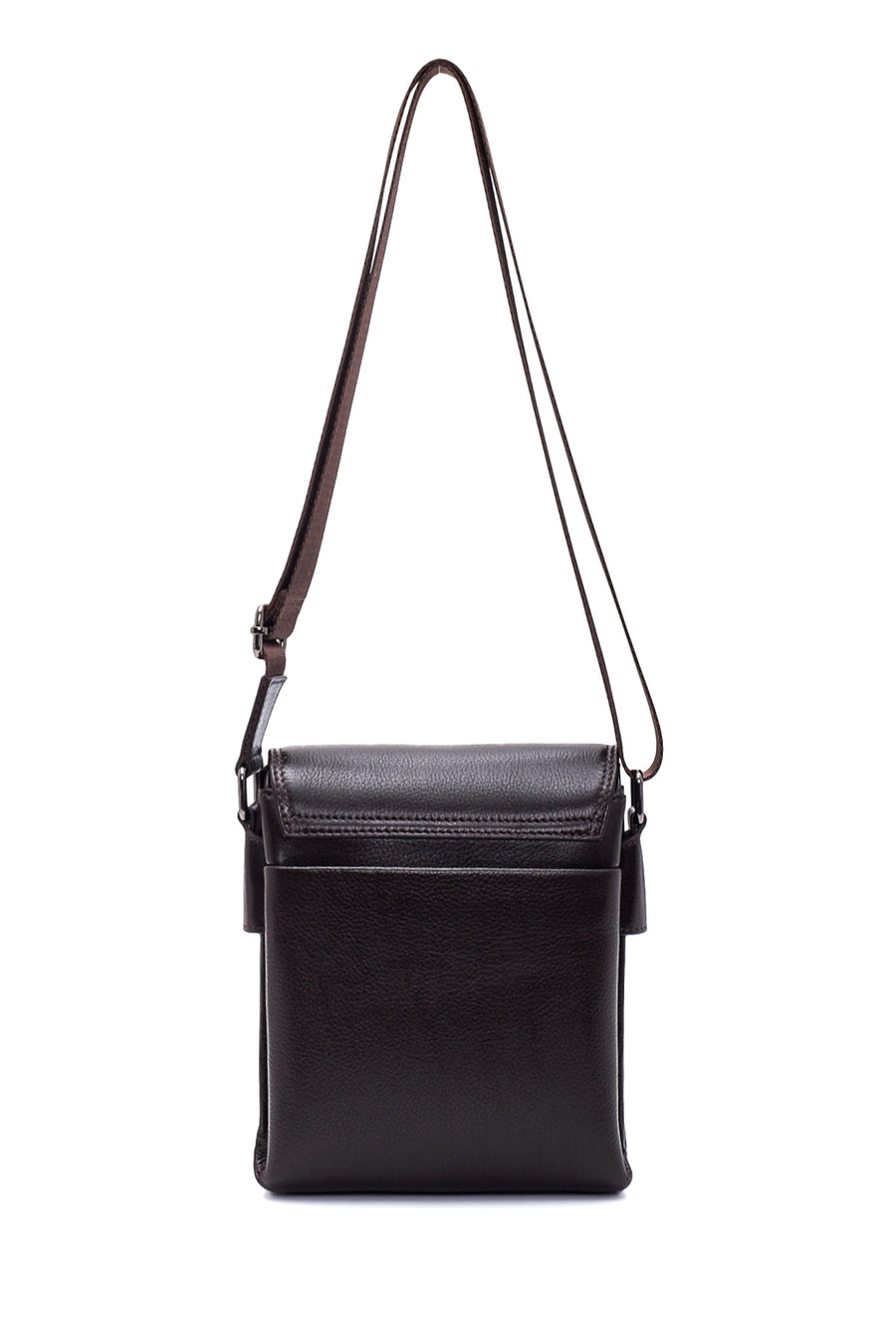 Male Brown Leather Messenger Bag