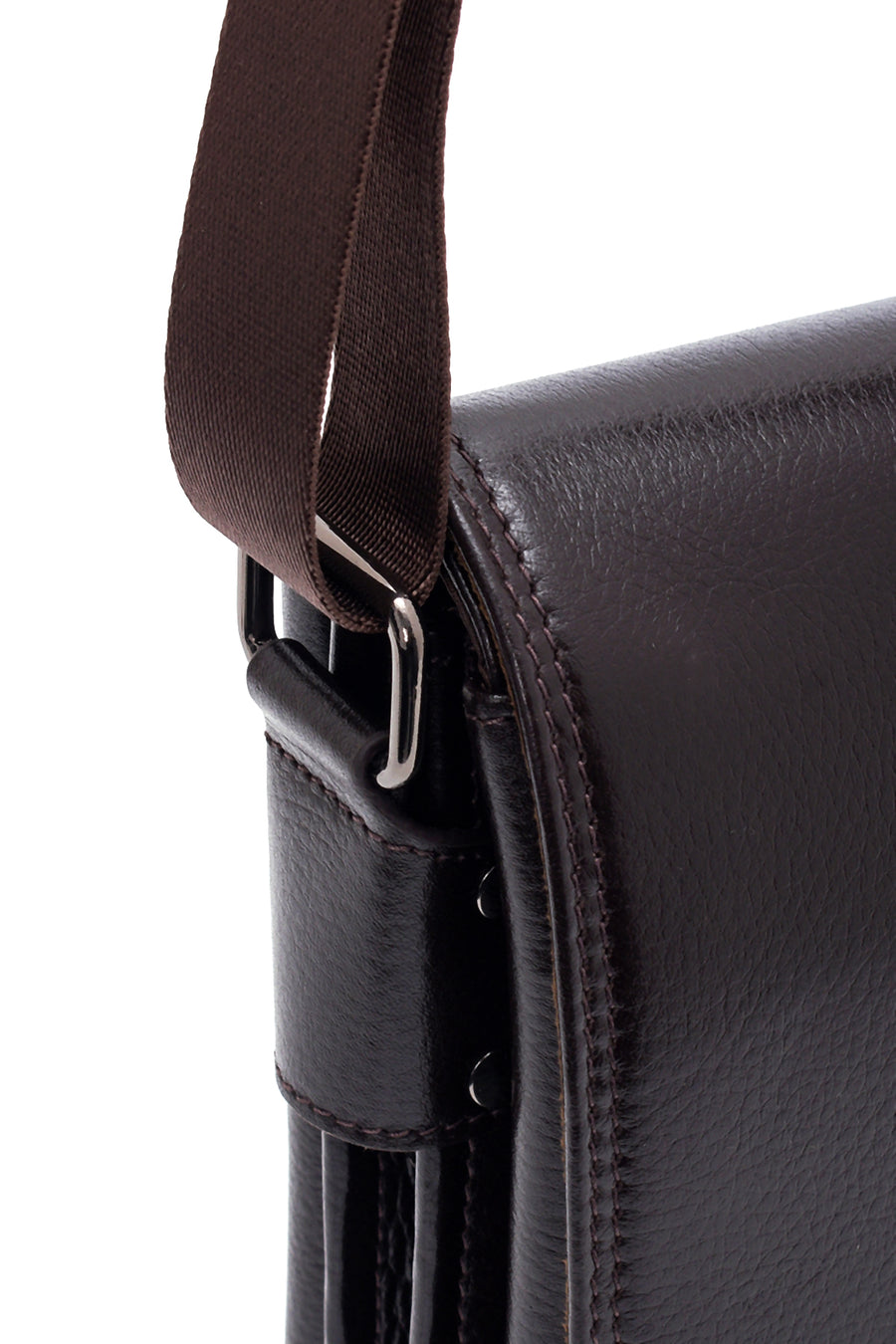 Male Brown Leather Messenger Bag