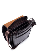 Male Brown Leather Messenger Bag | Derimod