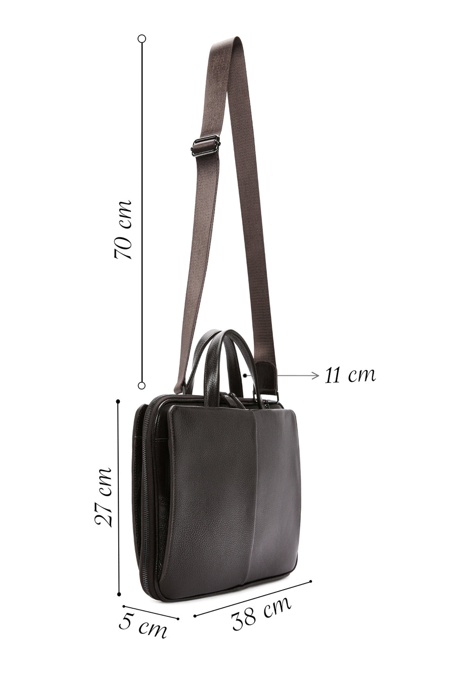 Men's Brown Leather Laptop Bag