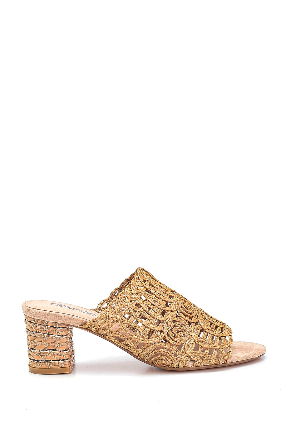 Women's Straw Heeled Slippers 21SFD4405M7 | Derimod