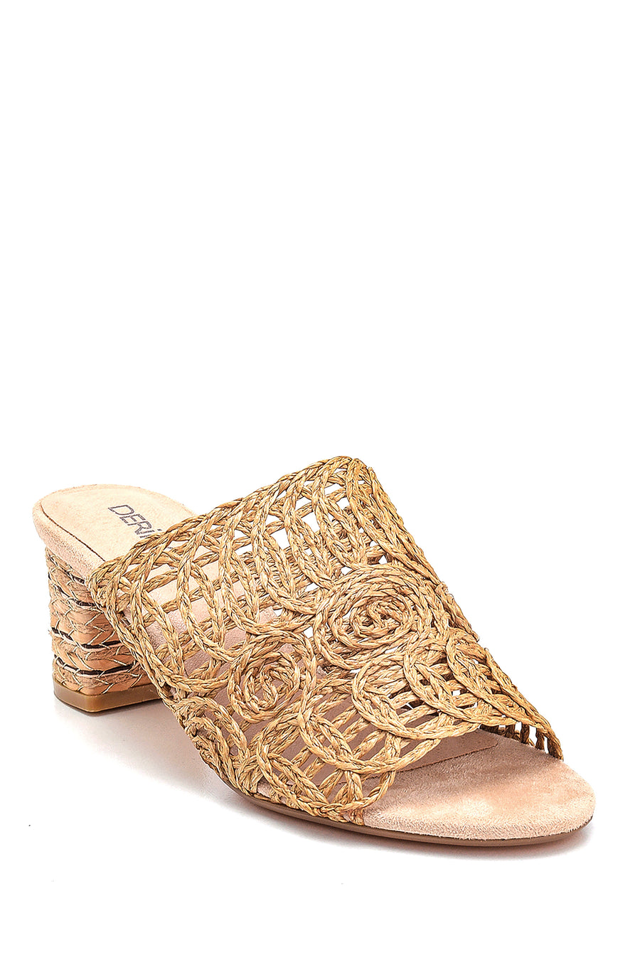 Women's Straw Heeled Slippers