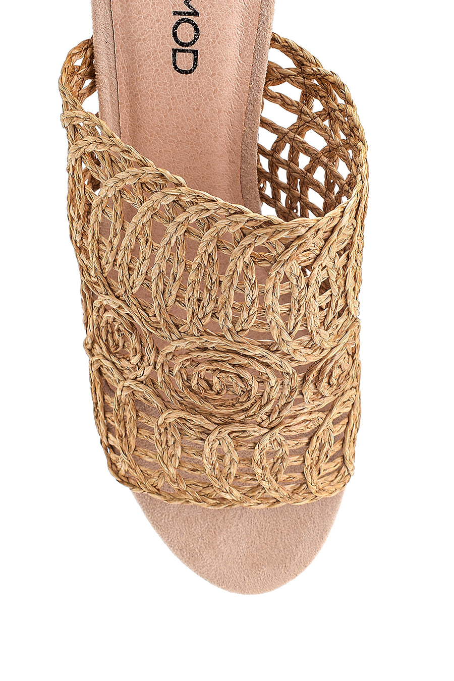 Women's Straw Heeled Slippers