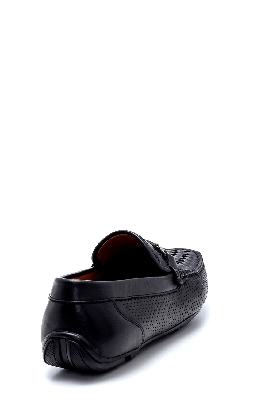 Men's Leather Knit Detailed Loafer