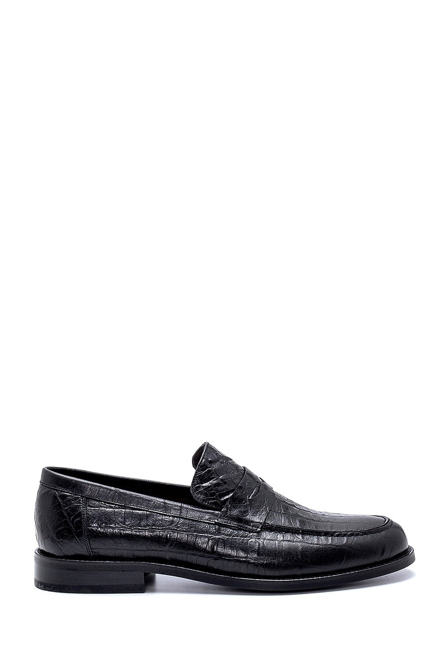 Men's Leather Crocodile Patterned Loafer 21SFD6046E3 | Derimod