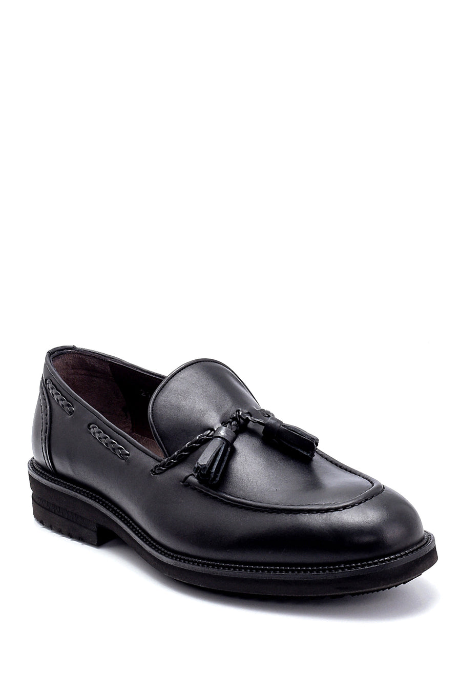 Erkek Deri Püskül Detaylı Loafer