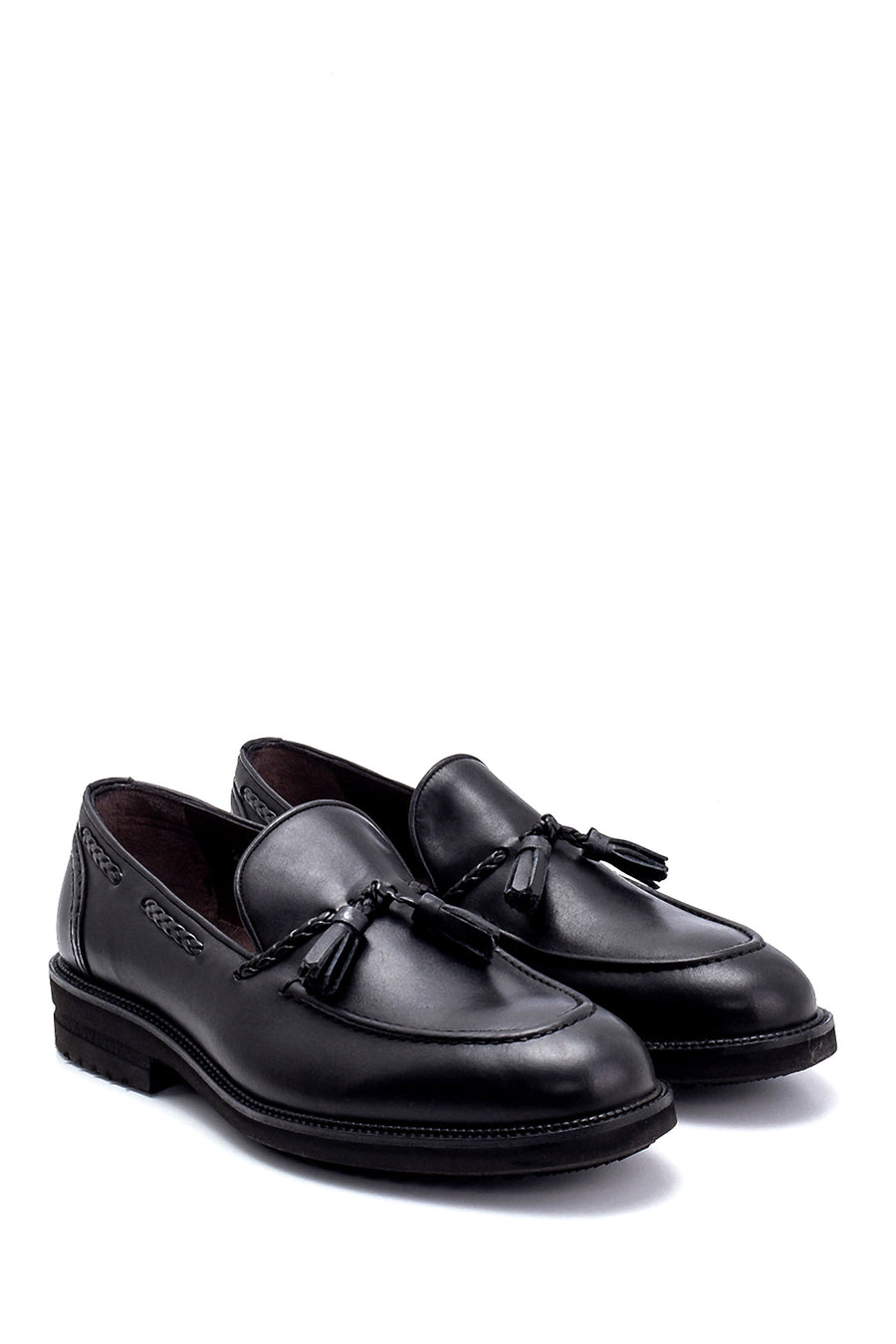 Erkek Deri Püskül Detaylı Loafer
