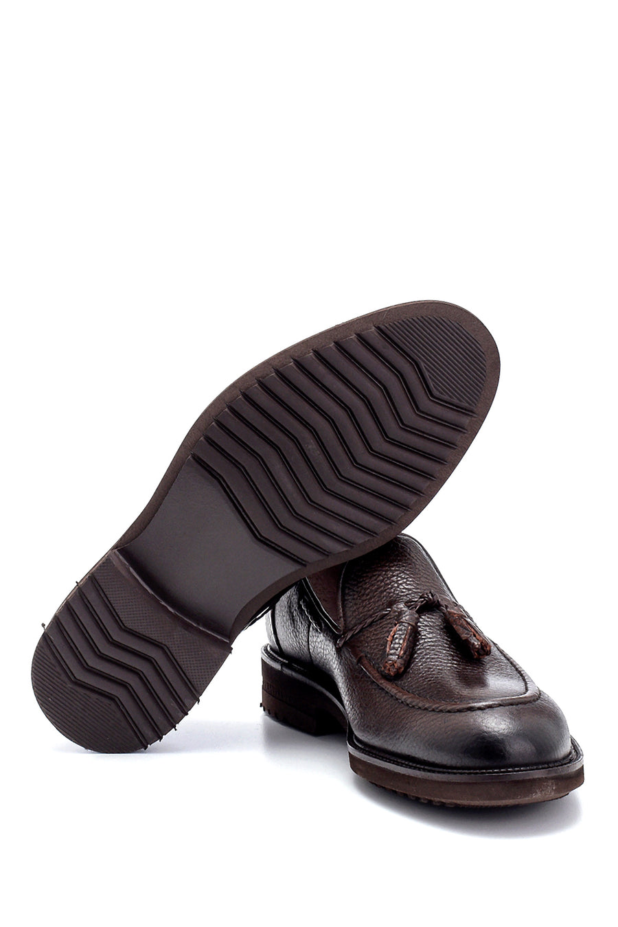 Erkek Deri Püskül Detaylı Loafer