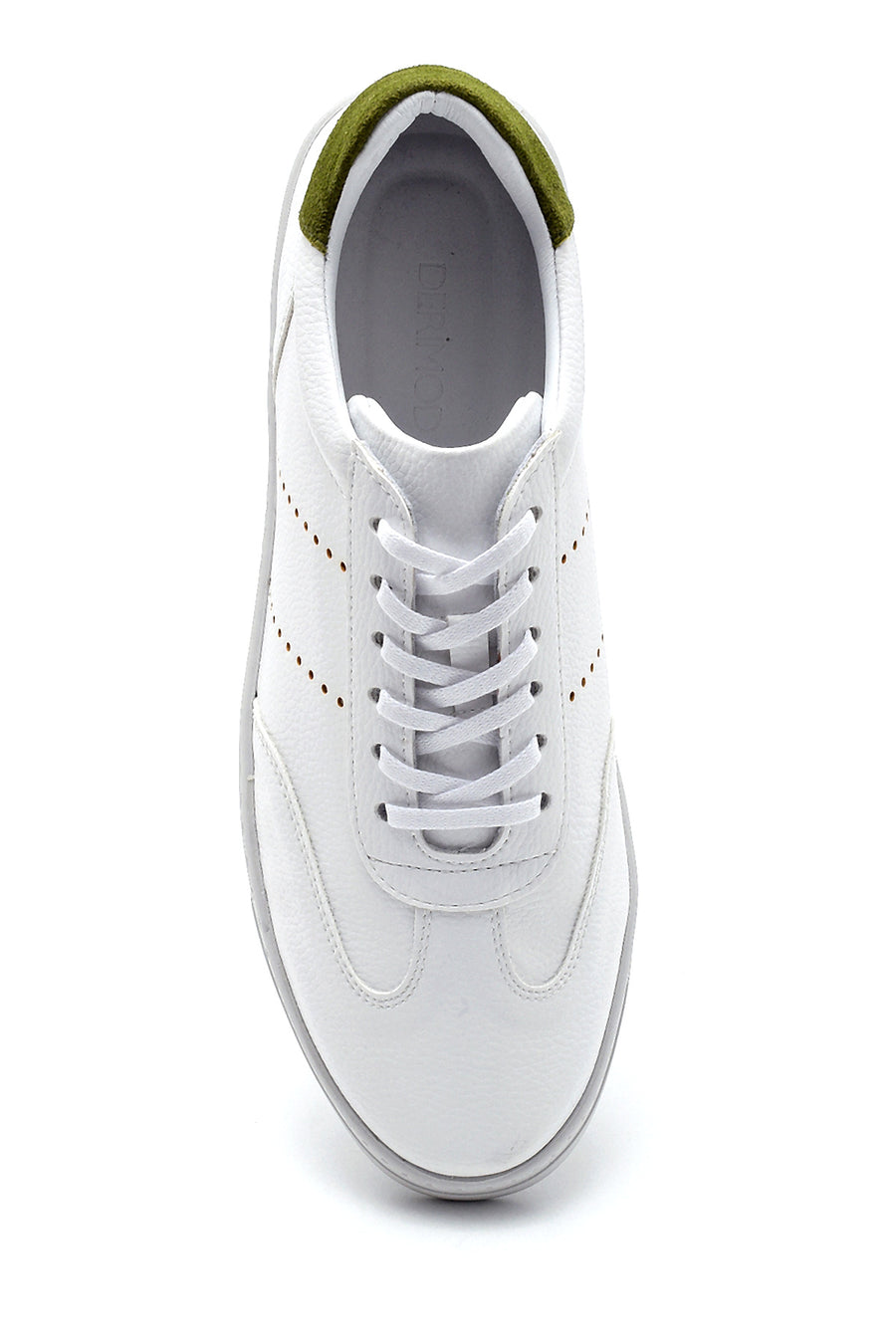 Erkek Süet Detaylı Deri Sneaker