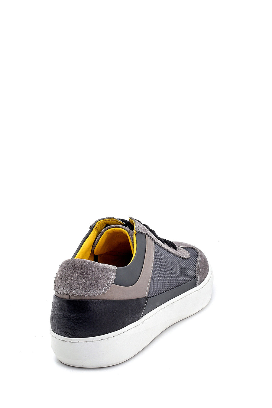 Erkek Süet Detaylı Deri Sneaker