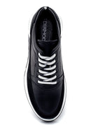 Erkek Süet Detaylı Deri Sneaker | Derimod