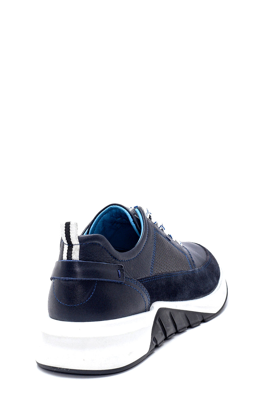 Erkek Süet Detaylı Deri Sneaker