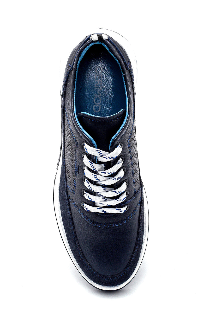 Erkek Süet Detaylı Deri Sneaker