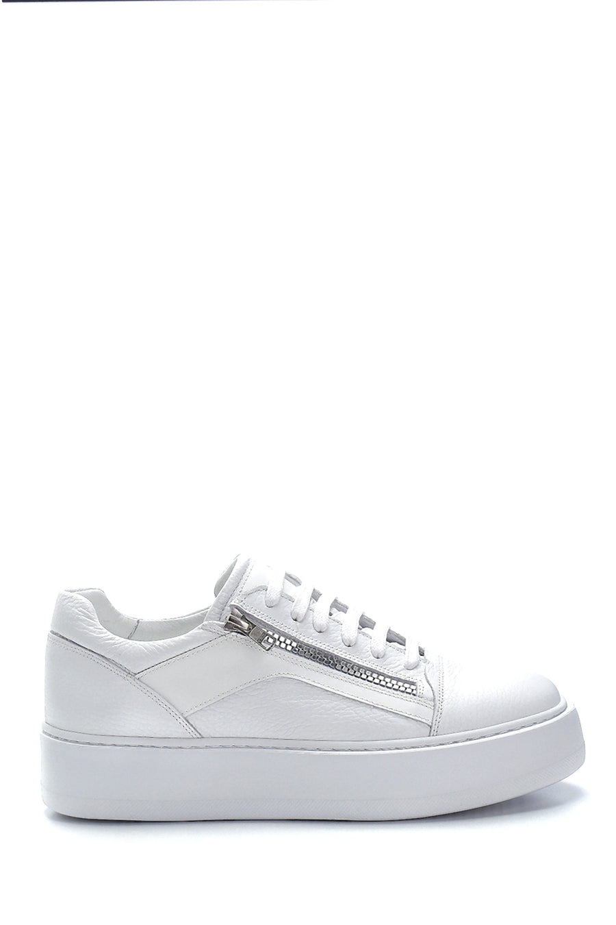 Men's Leather Zipper Detailed Sneaker 21SFD6251FT | Derimod