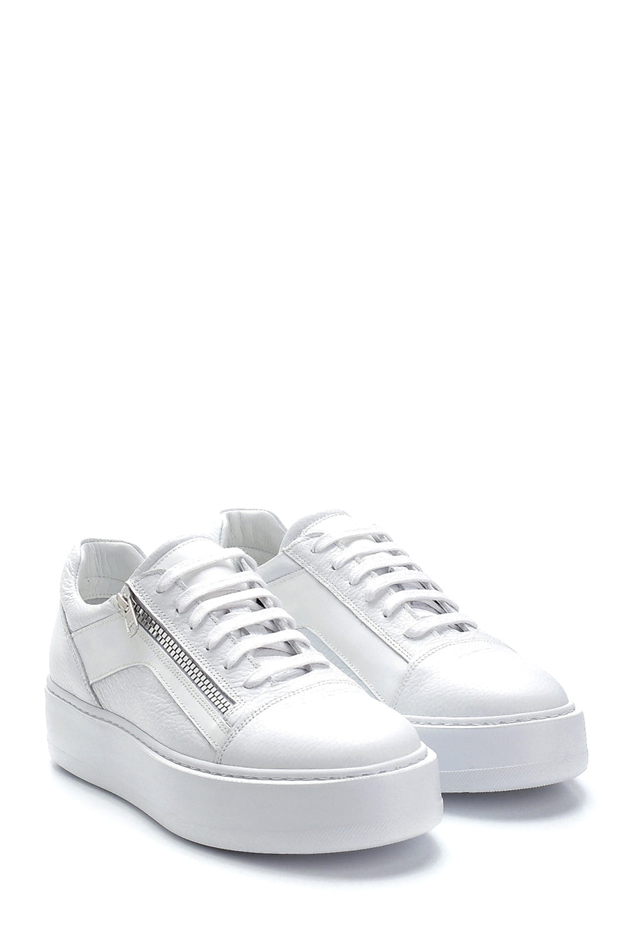 Men's Leather Zipper Detailed Sneaker