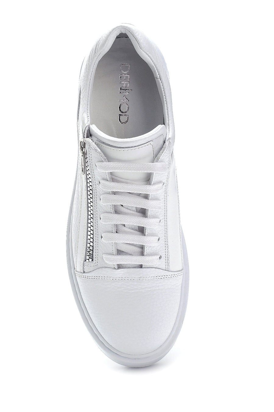 Men's Leather Zipper Detailed Sneaker