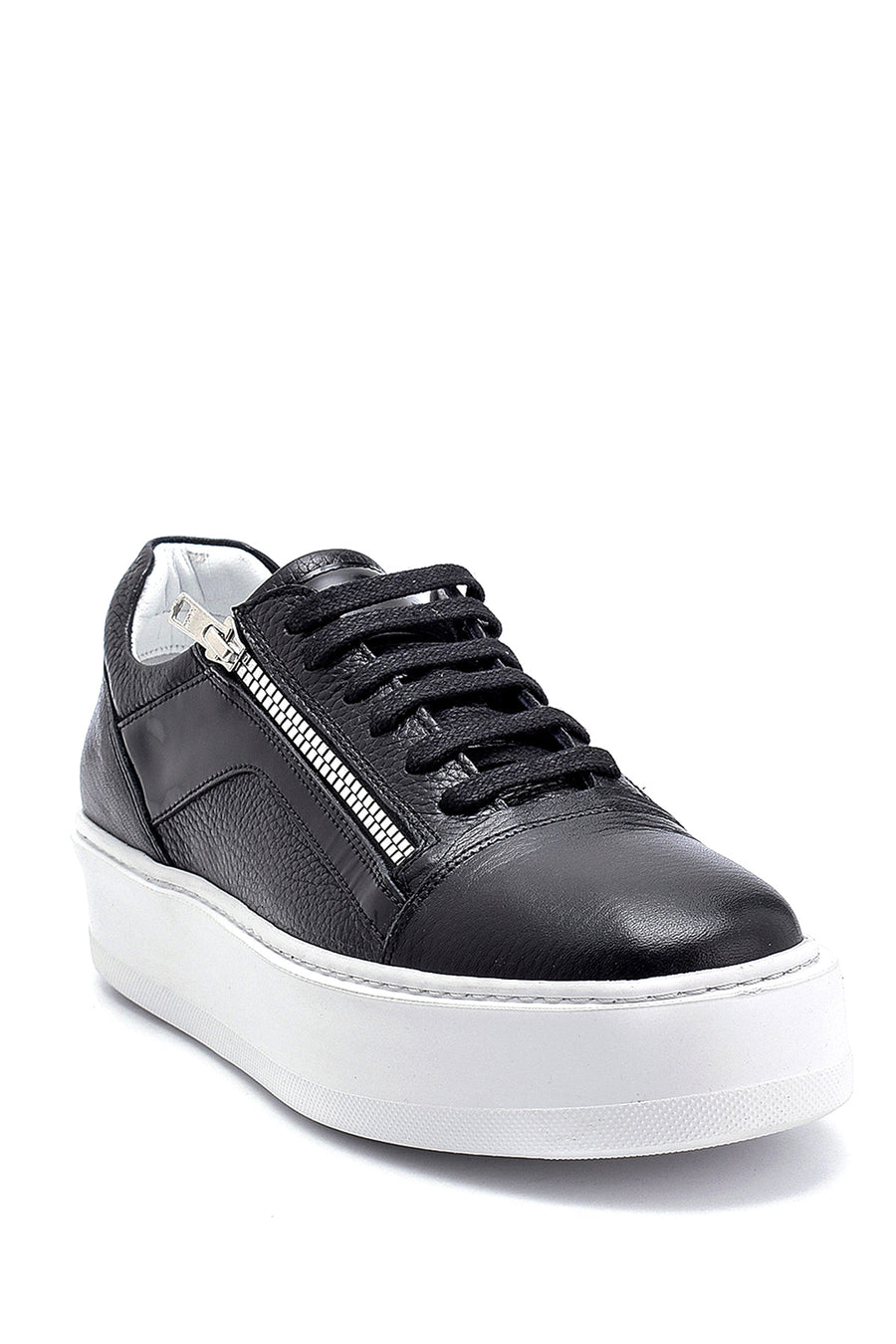 Men's Leather Zipper Detailed Sneaker