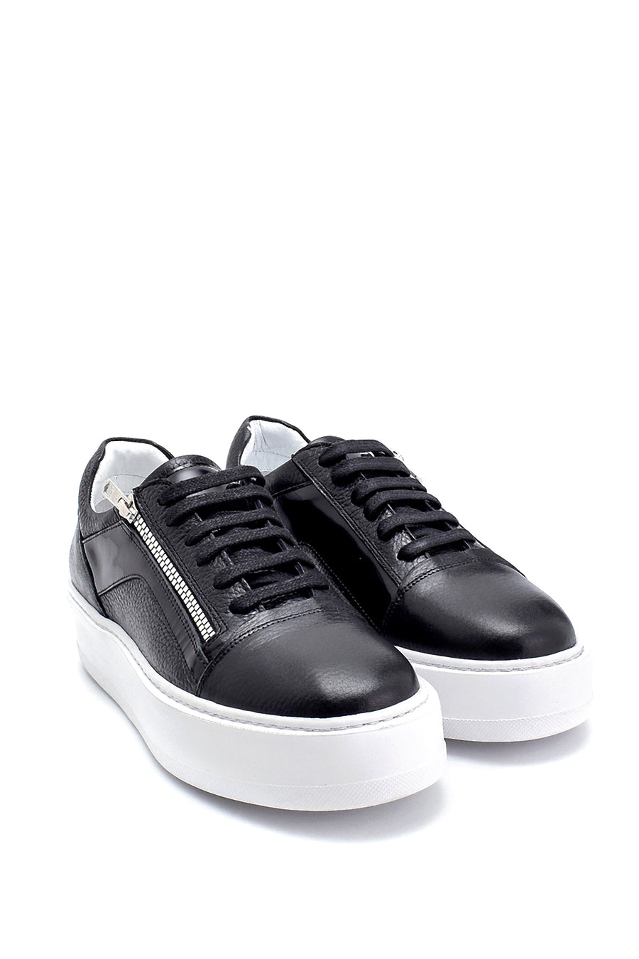 Men's Leather Zipper Detailed Sneaker