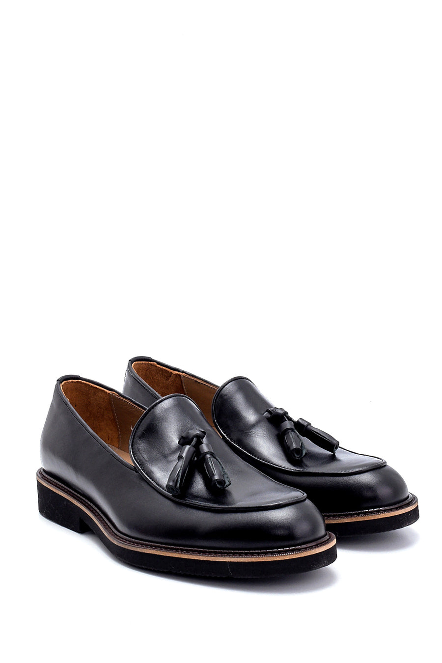 Erkek Deri Püskül Detaylı Loafer