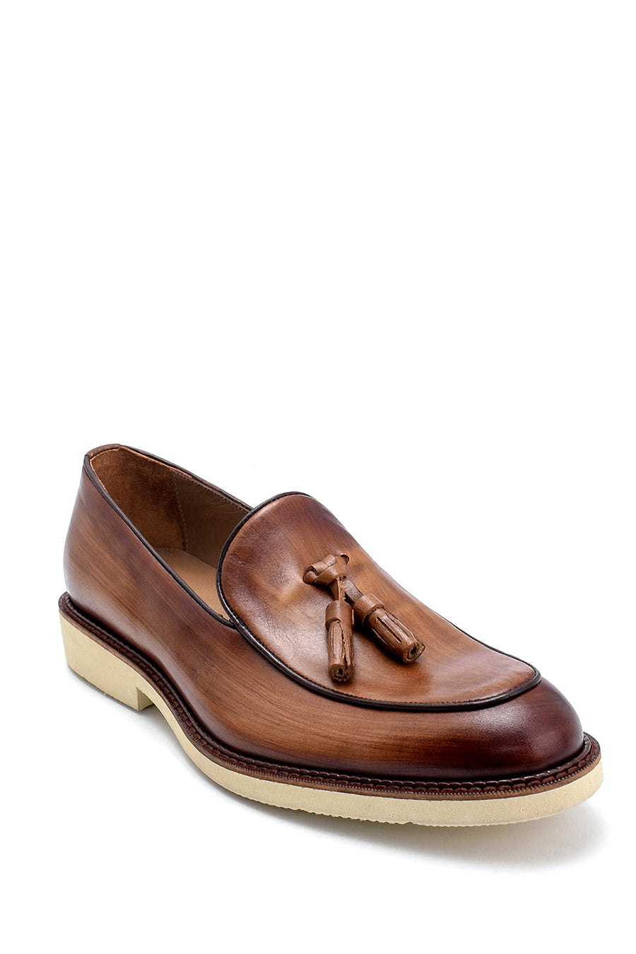 Erkek Deri Püskül Detaylı Loafer