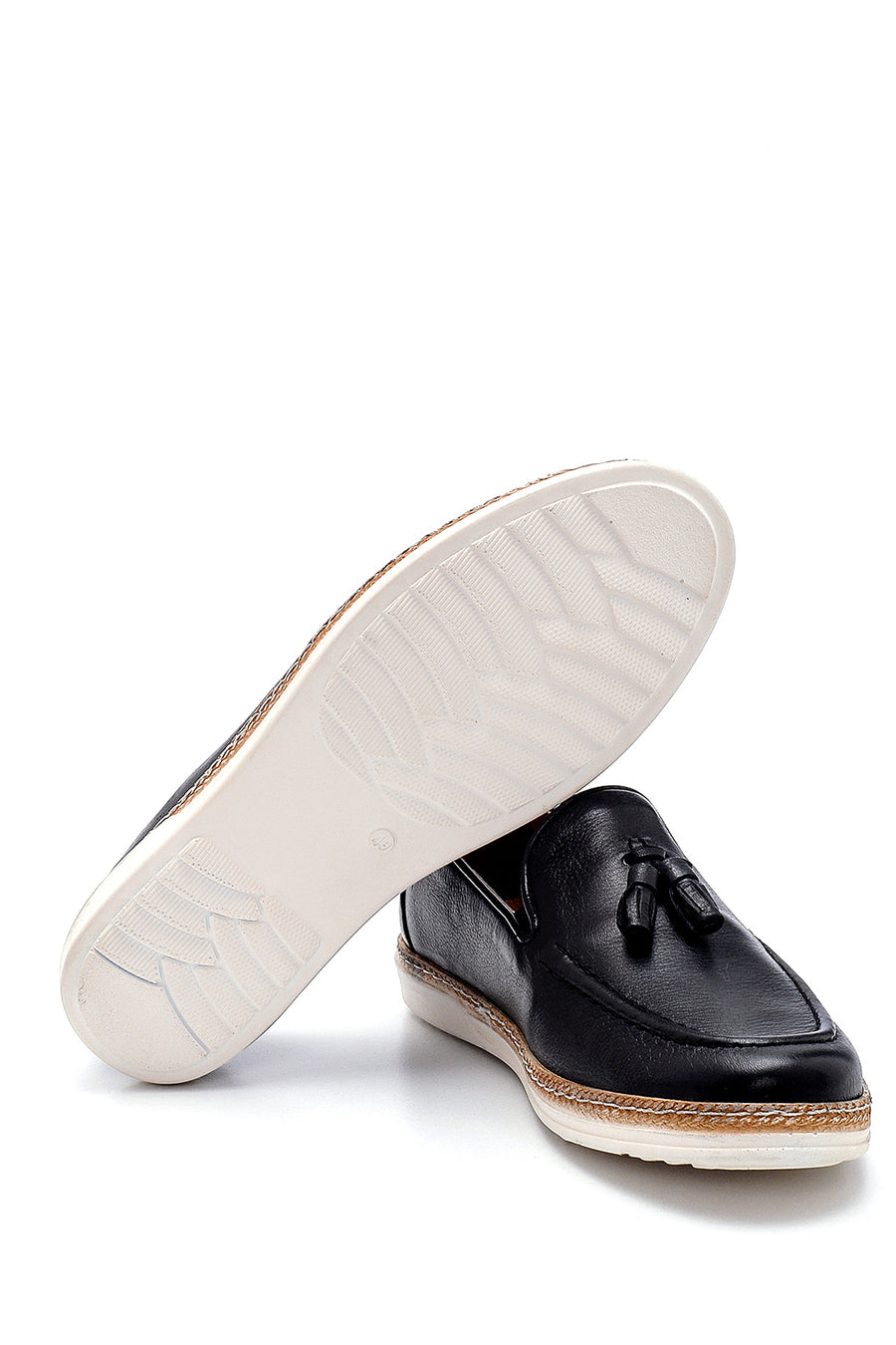Erkek Deri Püskül Detaylı Loafer