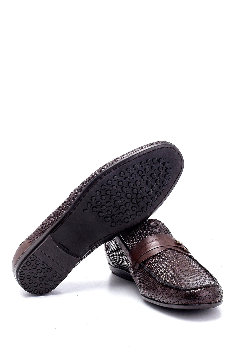 Erkek Deri Baskı Detaylı Loafer