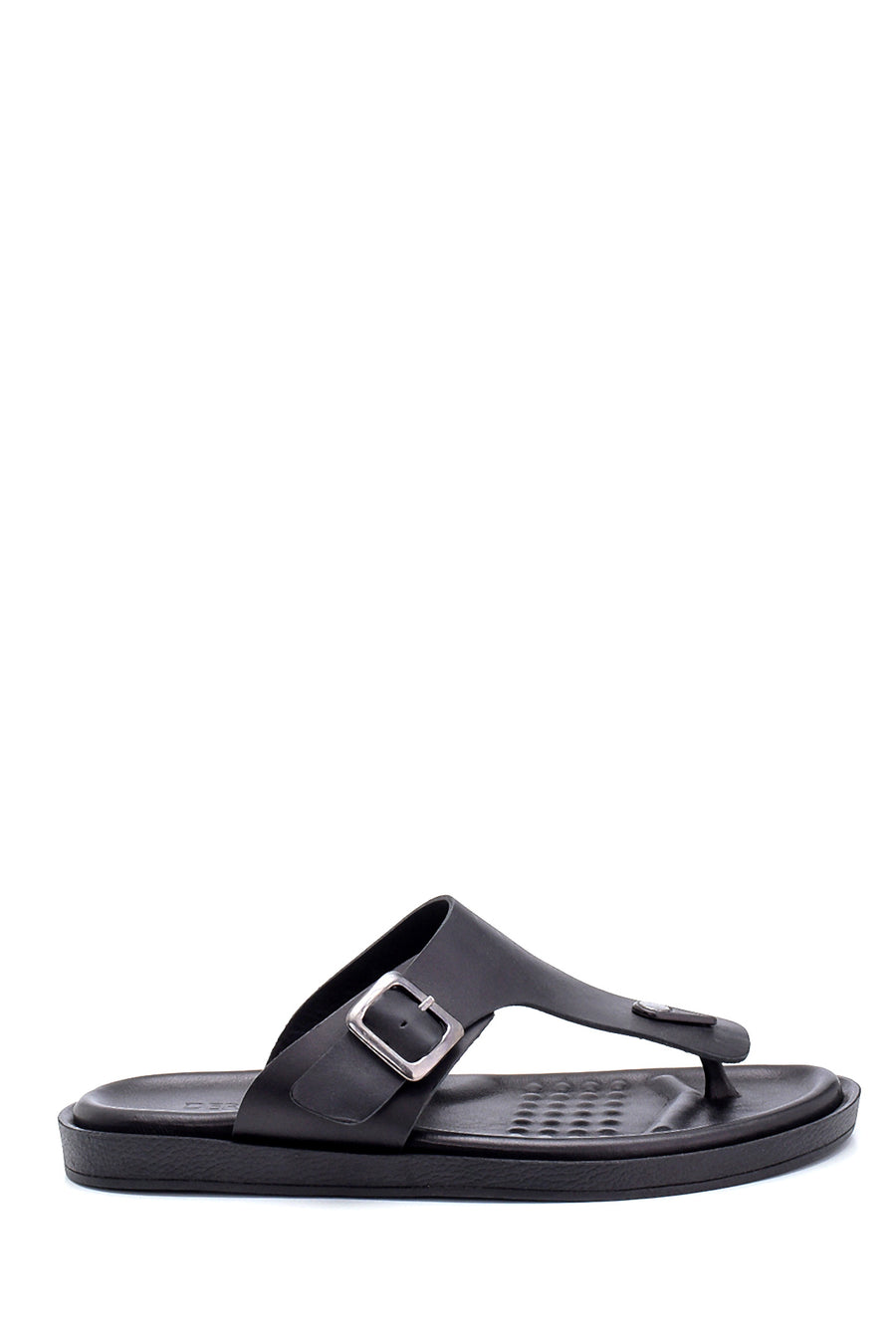 Men's Leather Flip Flops 21SFD638018 | Derimod