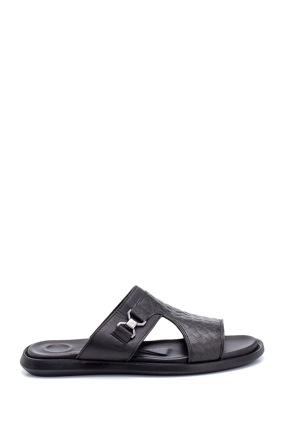 Men's Leather Printed Slippers 21SFD638126 | Derimod