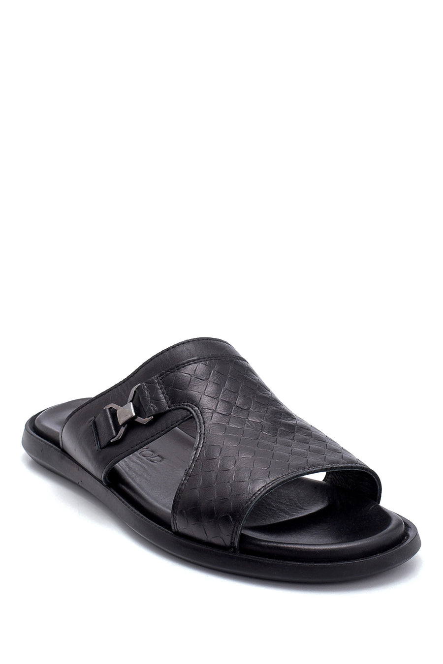 Men's Leather Printed Slippers