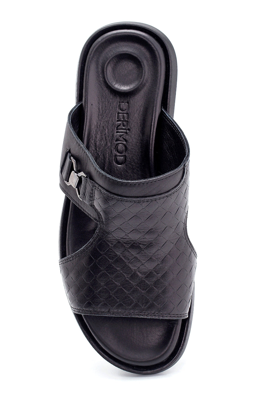 Men's Leather Printed Slippers
