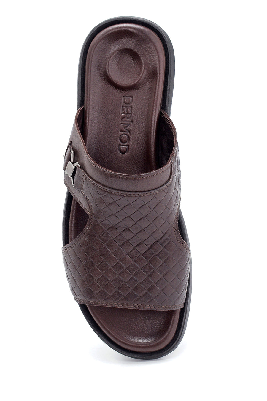 Men's Leather Printed Slippers