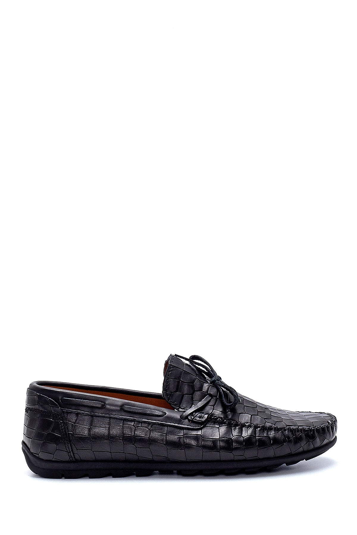 Erkek Deri Kroko Desenli Loafer 21SFD6463E3 | Derimod