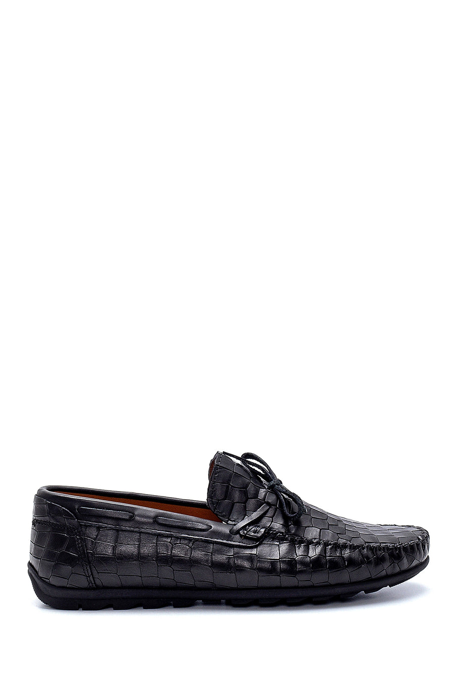Men's Leather Crocodile Patterned Loafer 21SFD6463E3 | Derimod