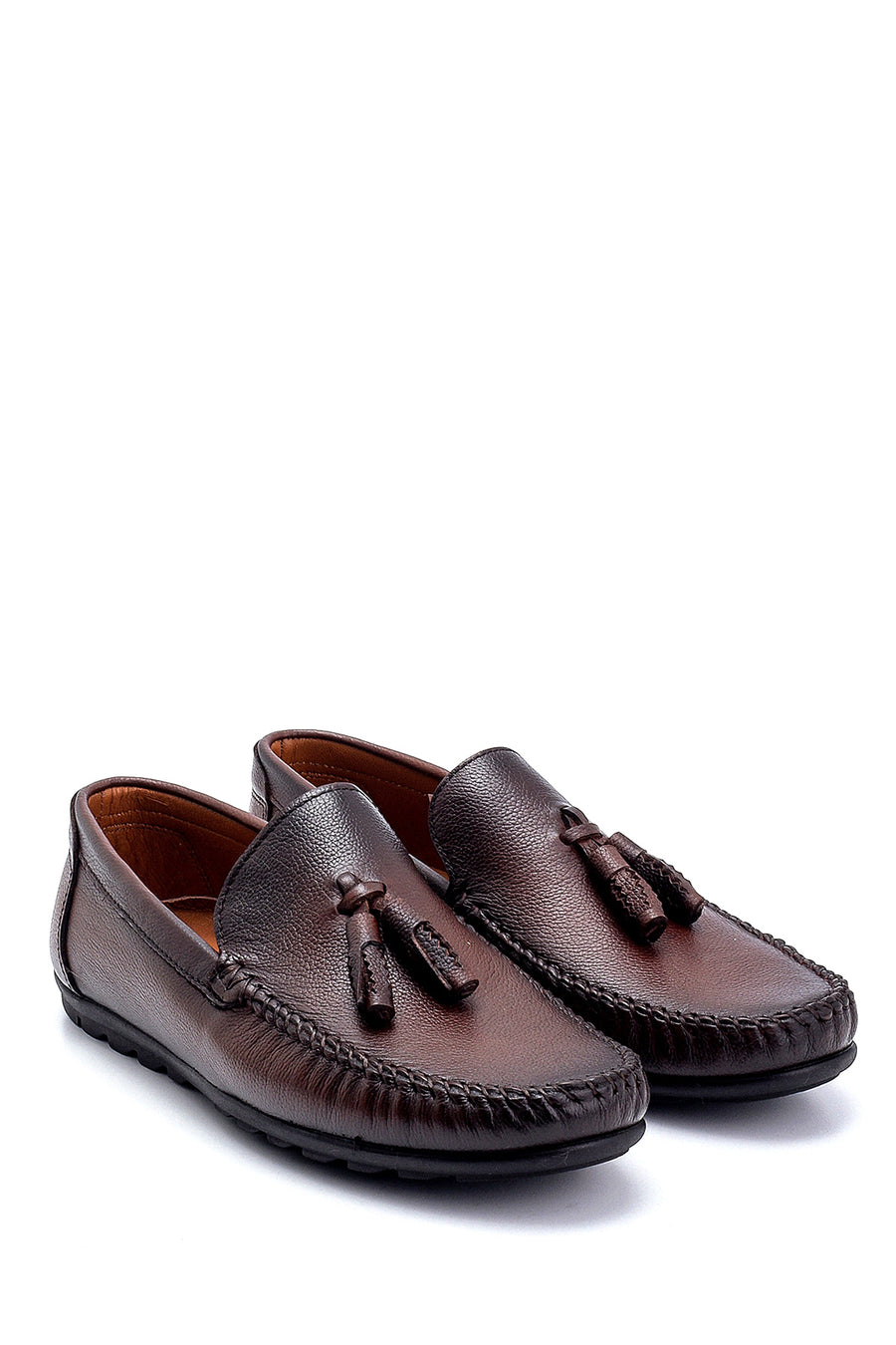 Erkek Deri Püskül Detaylı Loafer