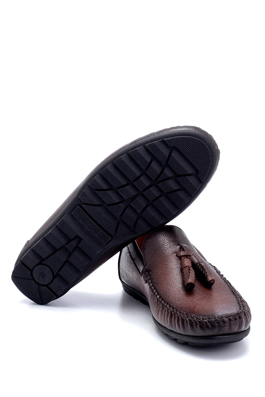 Erkek Deri Püskül Detaylı Loafer