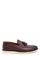 Men's Leather Printed Casual Loafer | Derimod