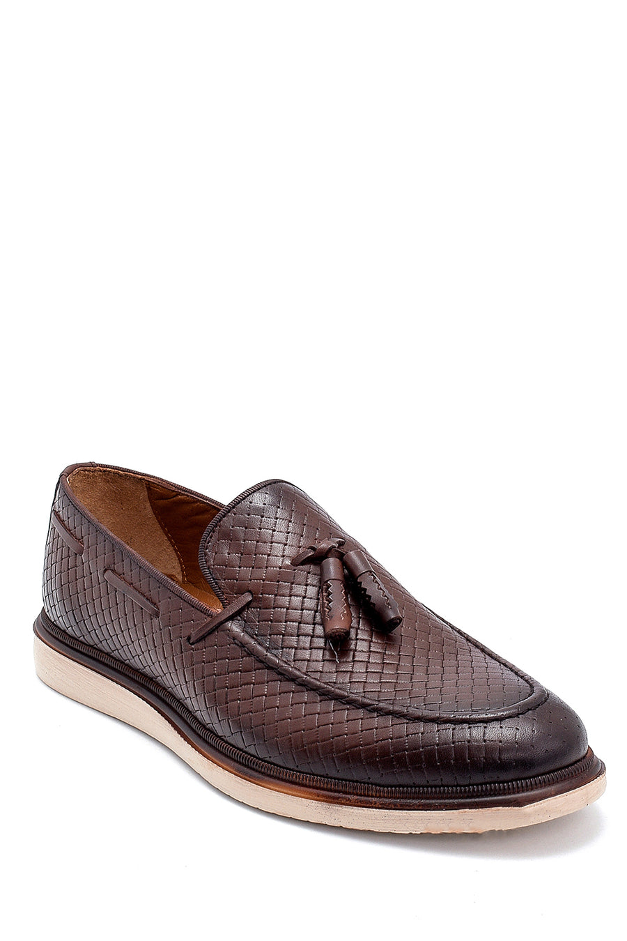 Erkek Deri Baskılı Casual Loafer