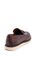 Men's Leather Printed Casual Loafer | Derimod