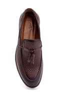 Men's Leather Printed Casual Loafer | Derimod