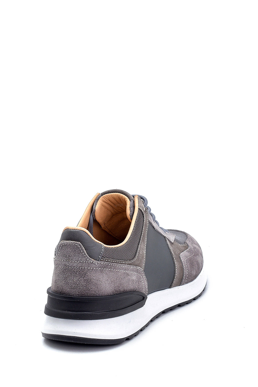Erkek Süet Detaylı Deri Sneaker