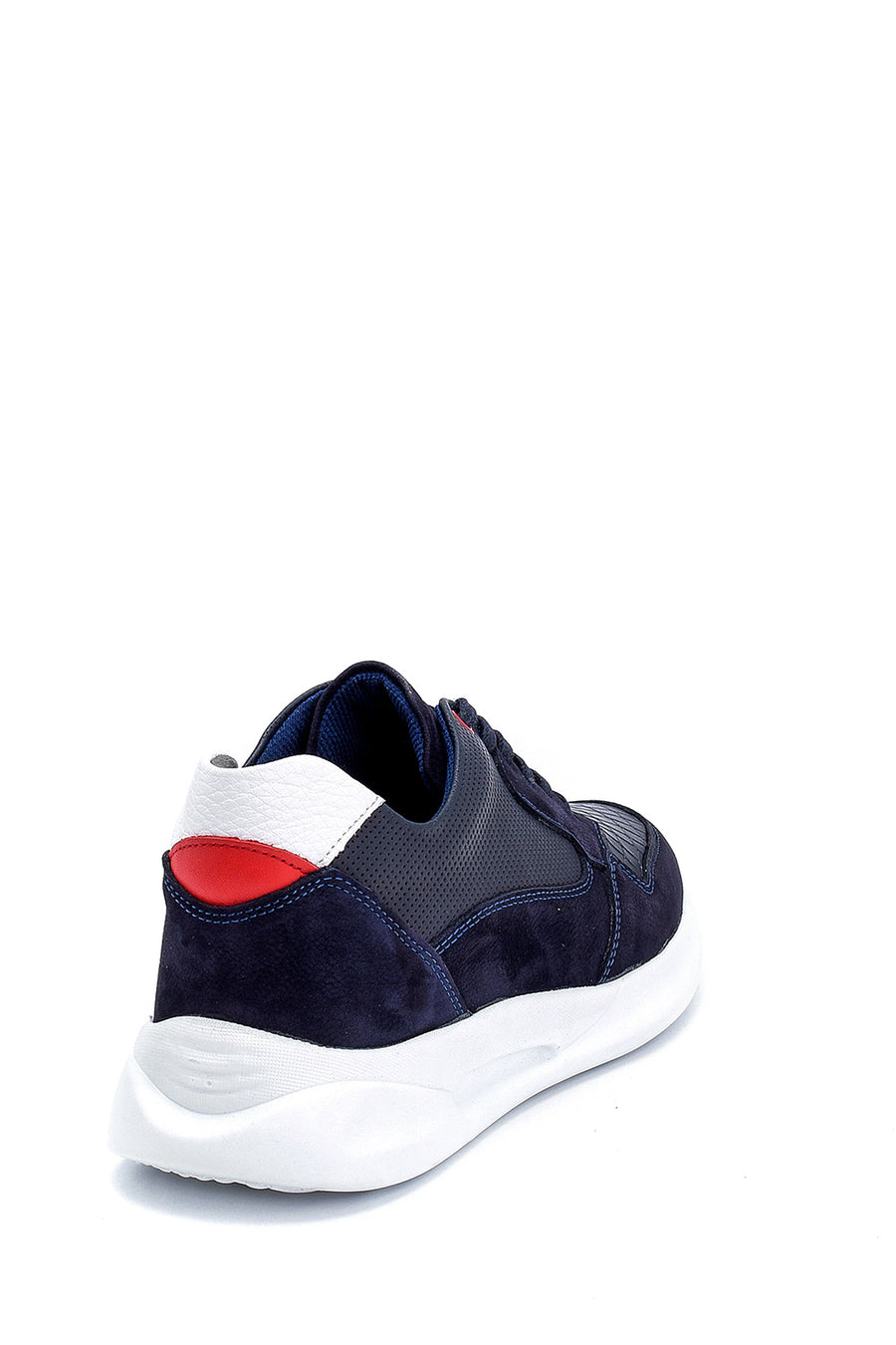 Erkek Süet Detaylı Deri Sneaker