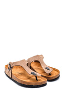 Men's Leather Suede Slippers | Derimod