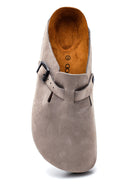 Men's Leather Suede Slippers | Derimod